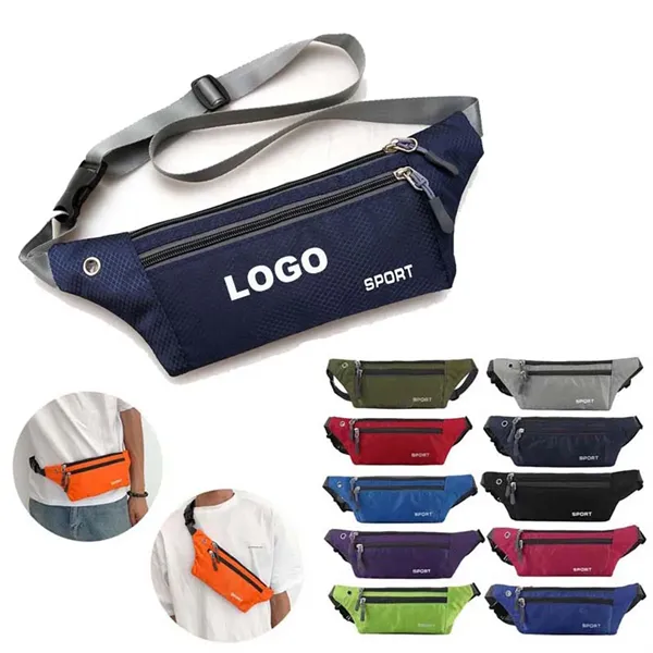 Slim Running Belt Fanny Pack Sports Waist Bag - Slim Running Belt Fanny Pack Sports Waist Bag - Image 0 of 4