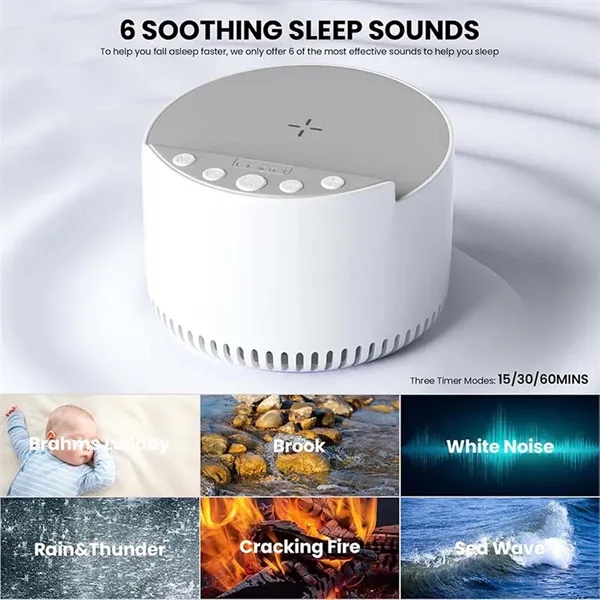 3 in 1 Wireless Charger Sleeping Machine BT Speaker - 3 in 1 Wireless Charger Sleeping Machine BT Speaker - Image 3 of 4