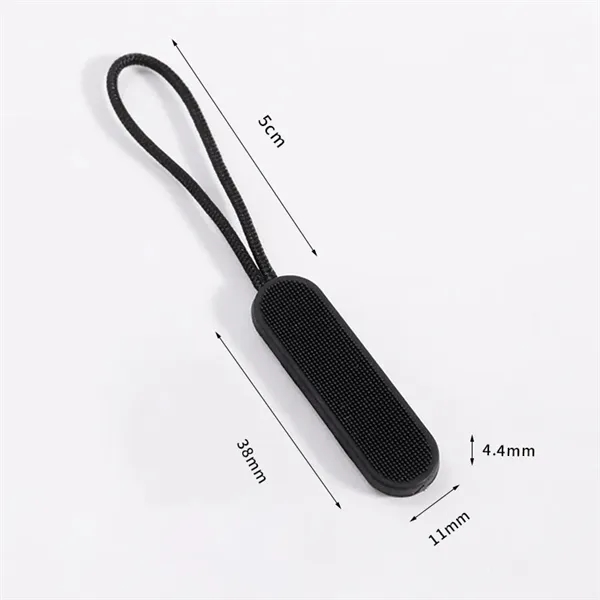TPU Injection Molded Zipper Pullers Cord - TPU Injection Molded Zipper Pullers Cord - Image 1 of 3