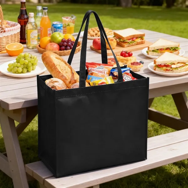 13.78" Custom Reusable Non Woven Tote Bag With Handles - 13.78" Custom Reusable Non Woven Tote Bag With Handles - Image 4 of 4