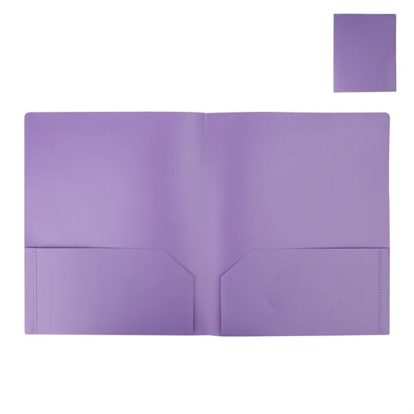11.4"x9.3" Plastic Double Pocket Folder - 11.4"x9.3" Plastic Double Pocket Folder - Image 1 of 2
