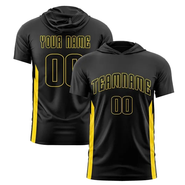 Custom Black Hoodie Short Sleeves Quick Dry Lightweight - Custom Black Hoodie Short Sleeves Quick Dry Lightweight - Image 0 of 0