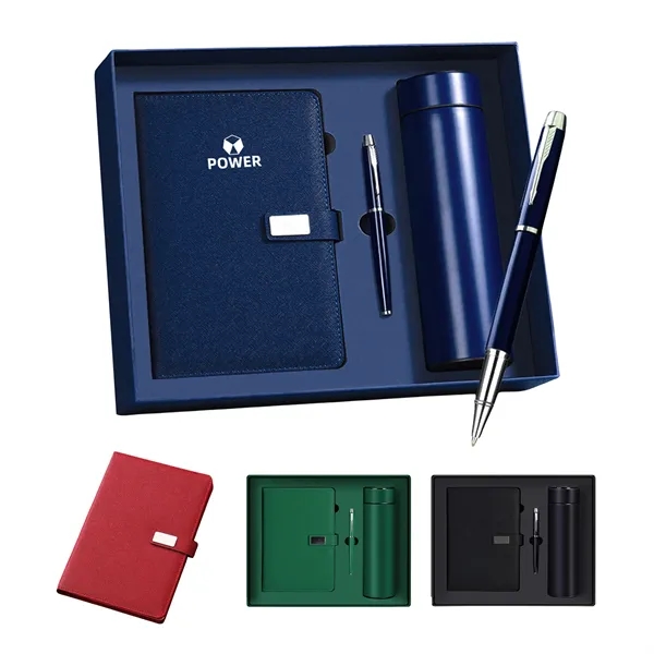 Business Gift Set W/ A5 Notebook, Led Insulated Bottle & Pen - Business Gift Set W/ A5 Notebook, Led Insulated Bottle & Pen - Image 0 of 4