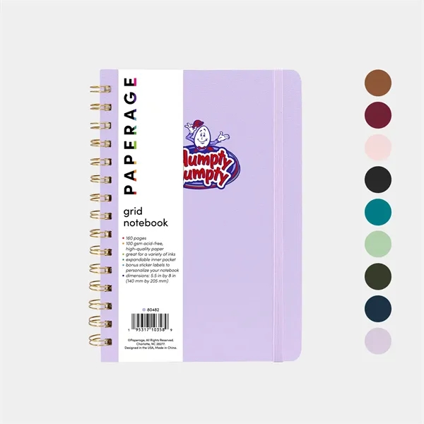 PAPERAGE® Spiral Hard Cover Graph Grid Notebook 160 Pages - PAPERAGE® Spiral Hard Cover Graph Grid Notebook 160 Pages - Image 0 of 9