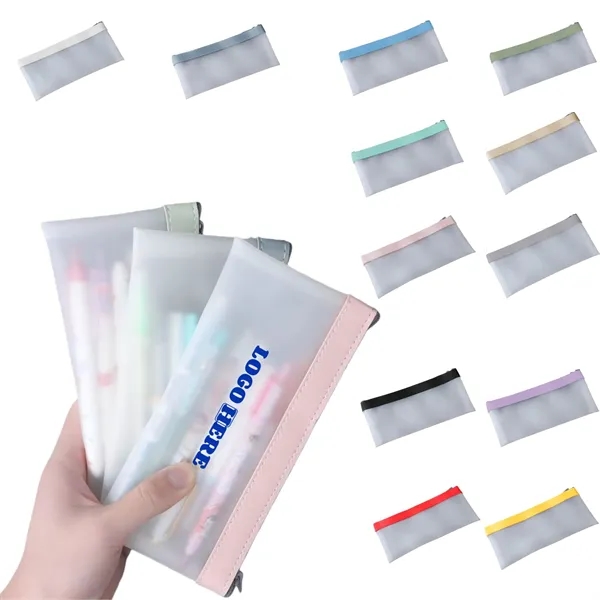 Clear PVC Pencil Pouch - Clear PVC Pencil Pouch - Image 0 of 1