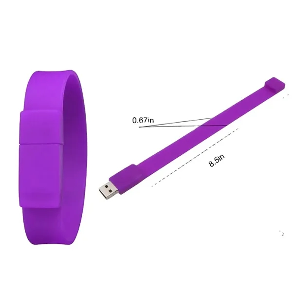16GB Wristband Flash Drives Wcustom Logo Usb Drive - 16GB Wristband Flash Drives Wcustom Logo Usb Drive - Image 1 of 3