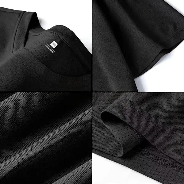 Athletic Crew Neck Tee Gym Quick Dry Short Sleeve T Shirt - Athletic Crew Neck Tee Gym Quick Dry Short Sleeve T Shirt - Image 2 of 5