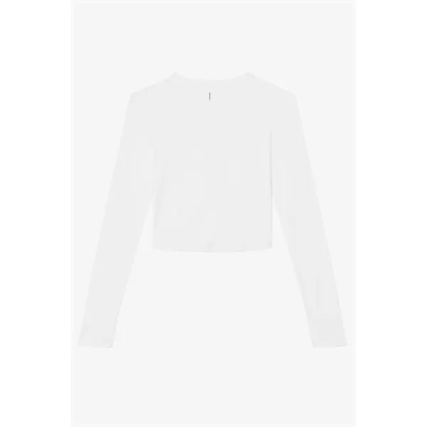 Women's Micro Rib Long Sleeve Baby Tee - Women's Micro Rib Long Sleeve Baby Tee - Image 25 of 25