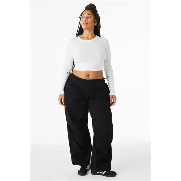 Women's Micro Rib Long Sleeve Baby Tee - Women's Micro Rib Long Sleeve Baby Tee - Image 24 of 25