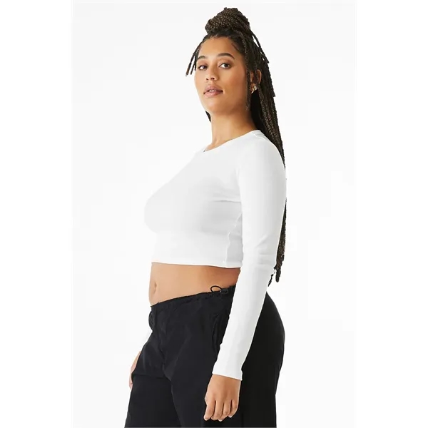 Women's Micro Rib Long Sleeve Baby Tee - Women's Micro Rib Long Sleeve Baby Tee - Image 22 of 25