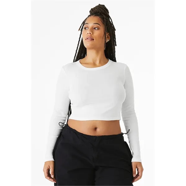 Women's Micro Rib Long Sleeve Baby Tee - Women's Micro Rib Long Sleeve Baby Tee - Image 21 of 25