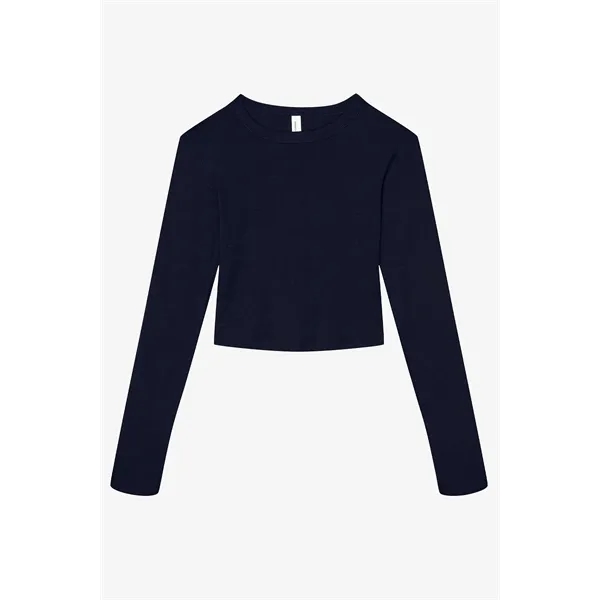 Women's Micro Rib Long Sleeve Baby Tee - Women's Micro Rib Long Sleeve Baby Tee - Image 20 of 25