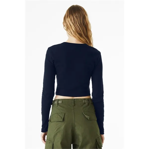 Women's Micro Rib Long Sleeve Baby Tee - Women's Micro Rib Long Sleeve Baby Tee - Image 19 of 25