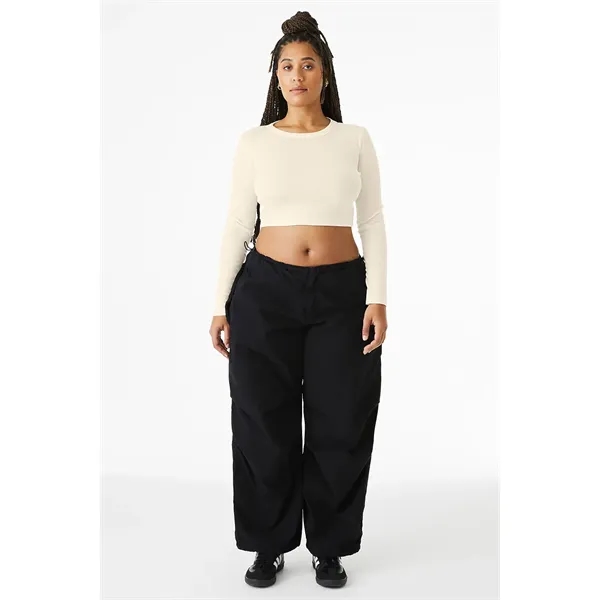 Women's Micro Rib Long Sleeve Baby Tee - Women's Micro Rib Long Sleeve Baby Tee - Image 14 of 25