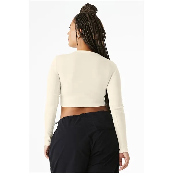 Women's Micro Rib Long Sleeve Baby Tee - Women's Micro Rib Long Sleeve Baby Tee - Image 13 of 25