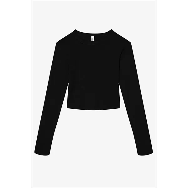 Women's Micro Rib Long Sleeve Baby Tee - Women's Micro Rib Long Sleeve Baby Tee - Image 10 of 25