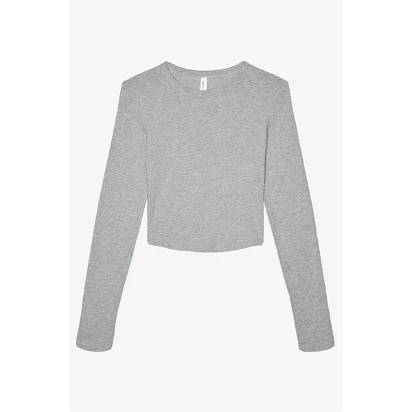 Women's Micro Rib Long Sleeve Baby Tee - Women's Micro Rib Long Sleeve Baby Tee - Image 4 of 25