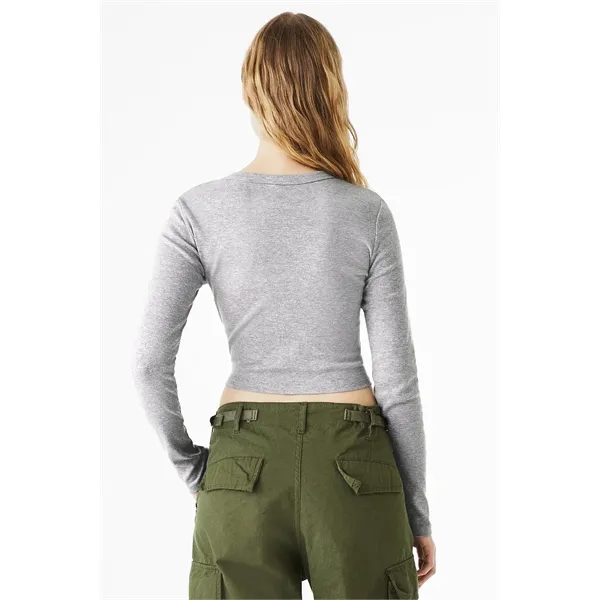 Women's Micro Rib Long Sleeve Baby Tee - Women's Micro Rib Long Sleeve Baby Tee - Image 2 of 25