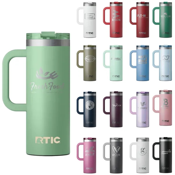 RTIC 20oz Ringed Stainless Steel Ceramic Lined Travel Mugs - RTIC 20oz Ringed Stainless Steel Ceramic Lined Travel Mugs - Image 0 of 52