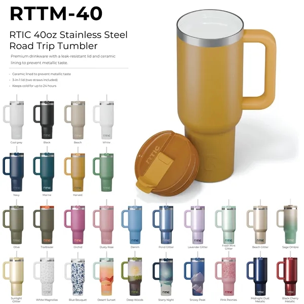 RTIC 40oz Stainless Steel Road Trip Tumbler - RTIC 40oz Stainless Steel Road Trip Tumbler - Image 1 of 85