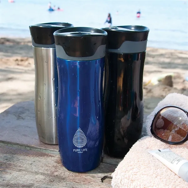 500 Ml. (17 Fl. Oz.) Leakproof Vacuum Travel Tumbler - 500 Ml. (17 Fl. Oz.) Leakproof Vacuum Travel Tumbler - Image 0 of 3