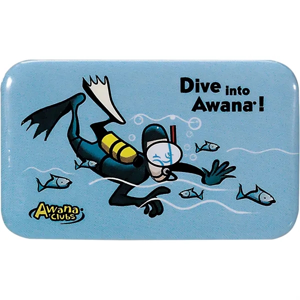 1-3/4" x 2-3/4" Oblong Safety Pin Button - 1-3/4" x 2-3/4" Oblong Safety Pin Button - Image 0 of 0