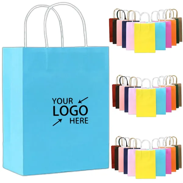 Multi-Color Kraft Paper Bags for Gifts and Packaging - Multi-Color Kraft Paper Bags for Gifts and Packaging - Image 0 of 9
