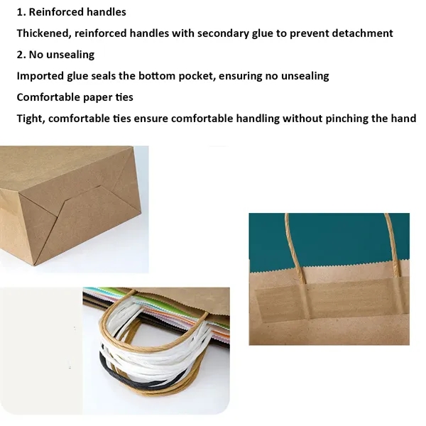 Multi-Color Kraft Paper Bags for Gifts and Packaging - Multi-Color Kraft Paper Bags for Gifts and Packaging - Image 5 of 9