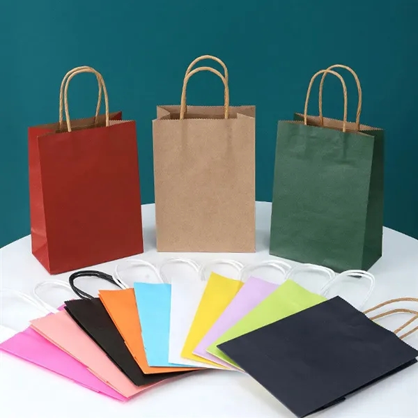 Multi-Color Kraft Paper Bags for Gifts and Packaging - Multi-Color Kraft Paper Bags for Gifts and Packaging - Image 6 of 9