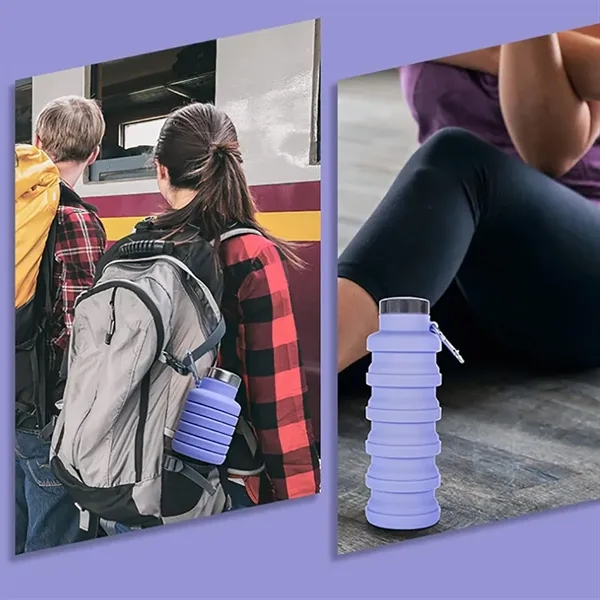 17 oz Collapsible Silicone Water Cup - 17 oz Collapsible Silicone Water Cup - Image 3 of 12