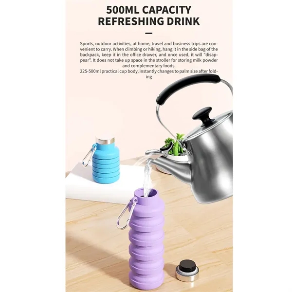 17 oz Collapsible Silicone Water Cup - 17 oz Collapsible Silicone Water Cup - Image 6 of 12
