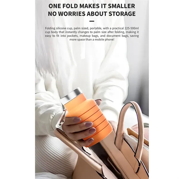 17 oz Collapsible Silicone Water Cup - 17 oz Collapsible Silicone Water Cup - Image 11 of 12