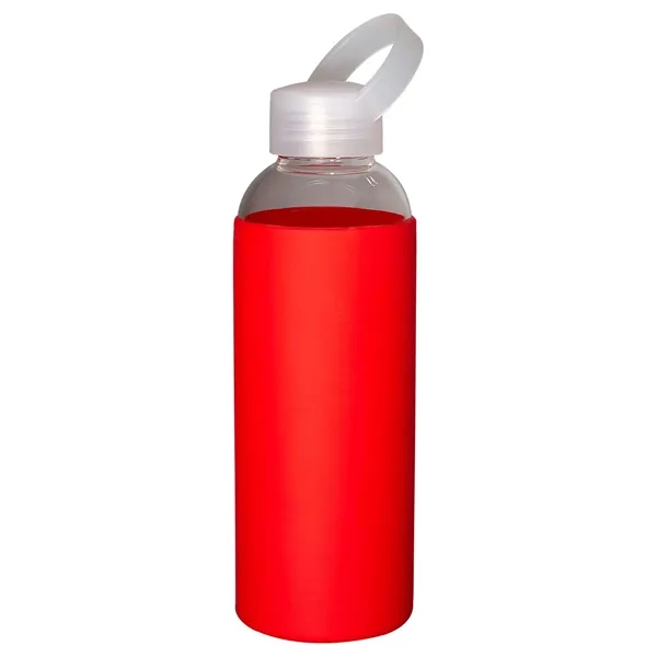 18 oz Glass Bottle With Color Silicone Sleeve - 18 oz Glass Bottle With Color Silicone Sleeve - Image 2 of 2