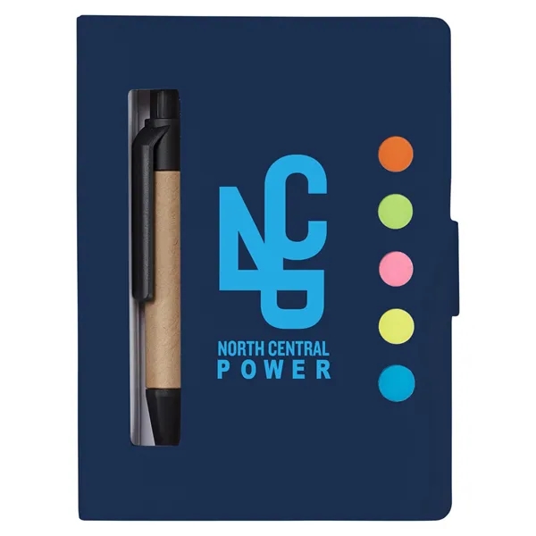 Eco Stowaway Sticky Jotter With Pen - Eco Stowaway Sticky Jotter With Pen - Image 2 of 11