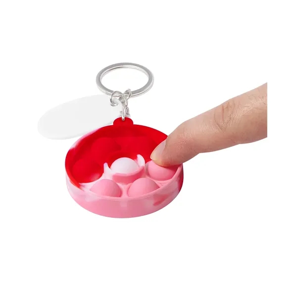 Push Pop Bubble Round Fidget Sensory Keychain