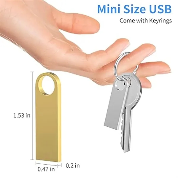 High-Speed USB 32GB Metal Flash Drive with Keychain - High-Speed USB 32GB Metal Flash Drive with Keychain - Image 1 of 9