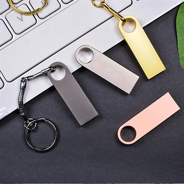 High-Speed USB 32GB Metal Flash Drive with Keychain - High-Speed USB 32GB Metal Flash Drive with Keychain - Image 2 of 9