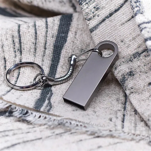 High-Speed USB 32GB Metal Flash Drive with Keychain - High-Speed USB 32GB Metal Flash Drive with Keychain - Image 3 of 9