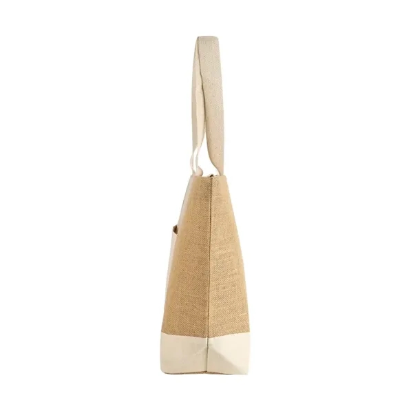 Emma Jute and Cotton Shopper Tote - Emma Jute and Cotton Shopper Tote - Image 3 of 6