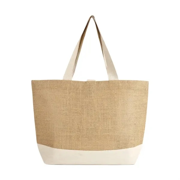 Emma Jute and Cotton Shopper Tote - Emma Jute and Cotton Shopper Tote - Image 4 of 6
