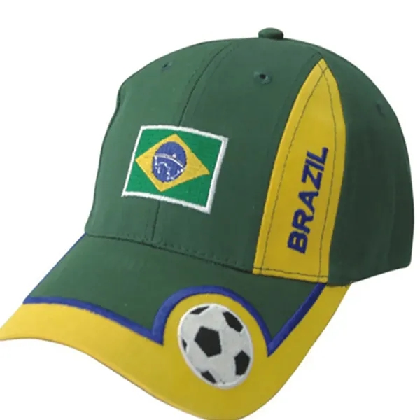 World Cup Soccer Cap Custom Embroidery Baseball Hat - World Cup Soccer Cap Custom Embroidery Baseball Hat - Image 2 of 5