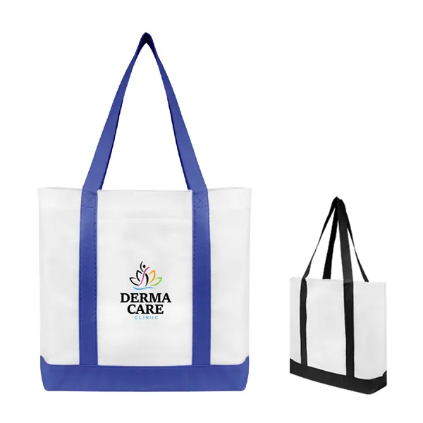 Non-Woven Tote Bag With Trim Colors - Non-Woven Tote Bag With Trim Colors - Image 0 of 6