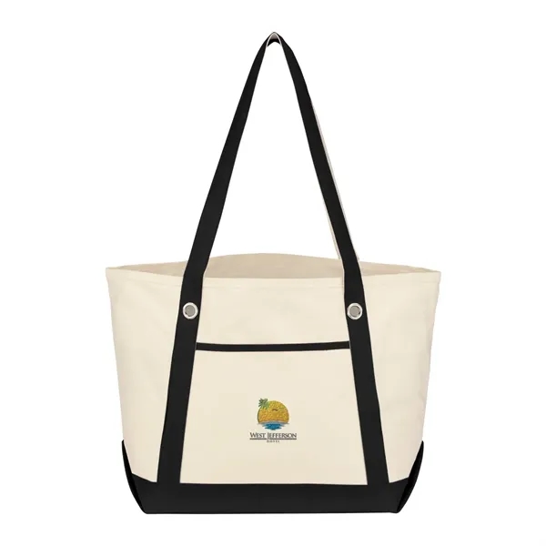 Medium Cotton Canvas Sailing Tote Bag - Medium Cotton Canvas Sailing Tote Bag - Image 7 of 37