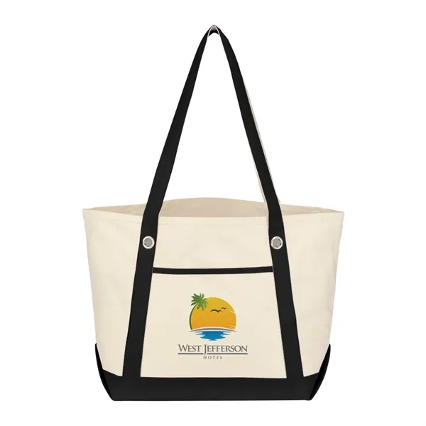 Medium Cotton Canvas Sailing Tote Bag - Medium Cotton Canvas Sailing Tote Bag - Image 9 of 37