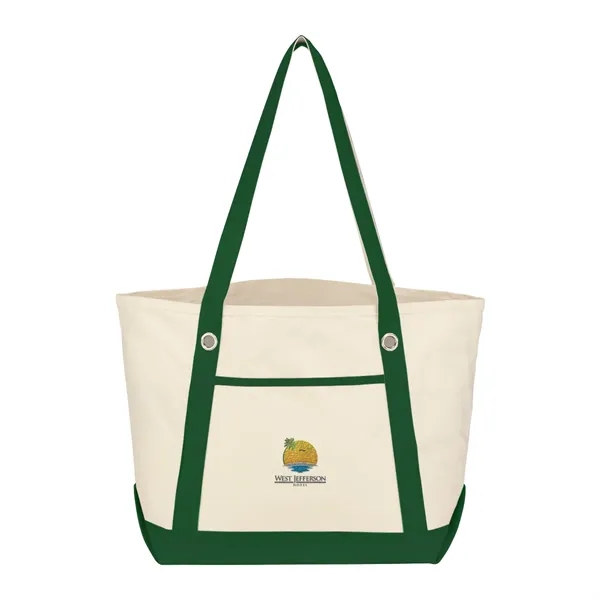Medium Cotton Canvas Sailing Tote Bag - Medium Cotton Canvas Sailing Tote Bag - Image 19 of 37