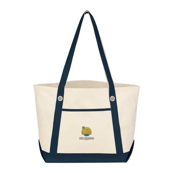 Medium Cotton Canvas Sailing Tote Bag - Medium Cotton Canvas Sailing Tote Bag - Image 31 of 37