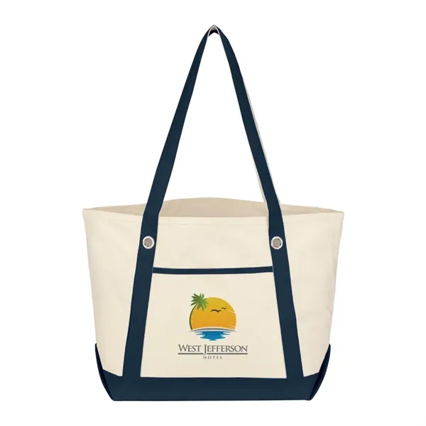 Medium Cotton Canvas Sailing Tote Bag - Medium Cotton Canvas Sailing Tote Bag - Image 32 of 37