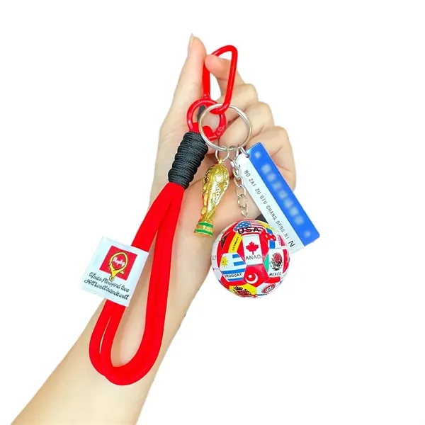 World Cup Keychain Set - Soccer Ball Trophy Backpack Charm - World Cup Keychain Set - Soccer Ball Trophy Backpack Charm - Image 2 of 6