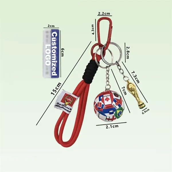 World Cup Keychain Set - Soccer Ball Trophy Backpack Charm - World Cup Keychain Set - Soccer Ball Trophy Backpack Charm - Image 6 of 6