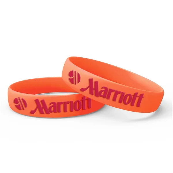 Custom Silicone Wristband - Embossed with 1 Color